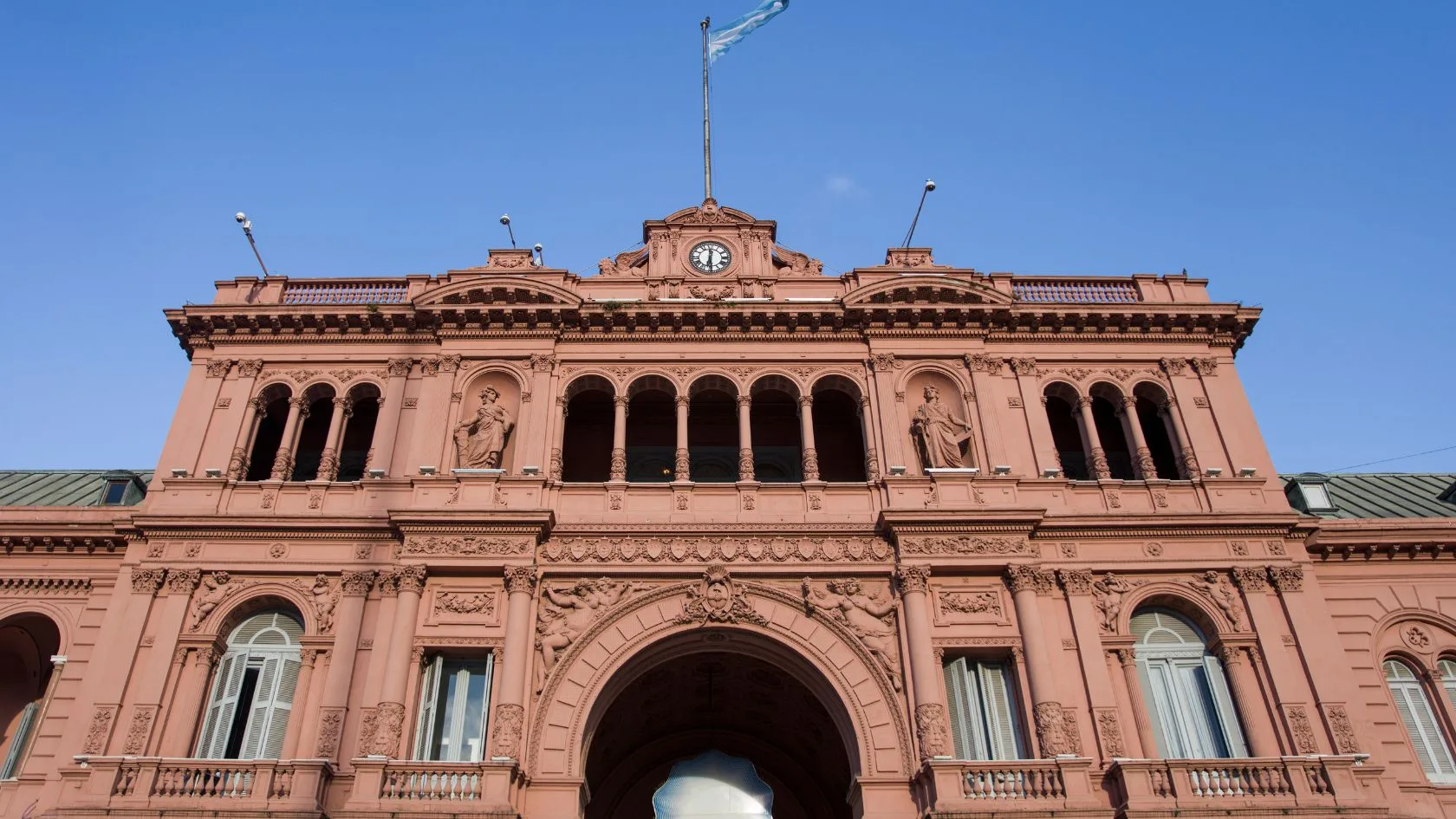 Casa Rosada, na Plaza de Mayo, em Buenos Aires.