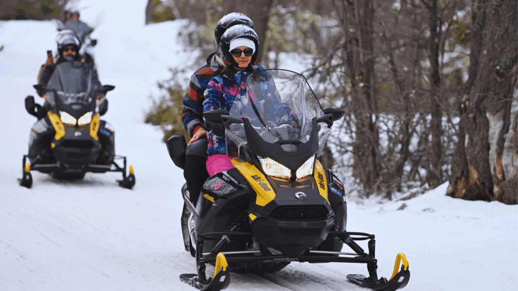 Descubra o passeio de moto de neve em Bariloche: tour guiado pela floresta com paradas em mirantes. Saiba mais e garanta sua experiência.
